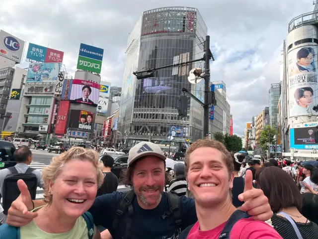 Guests with Renaud at Shibuya Crossing