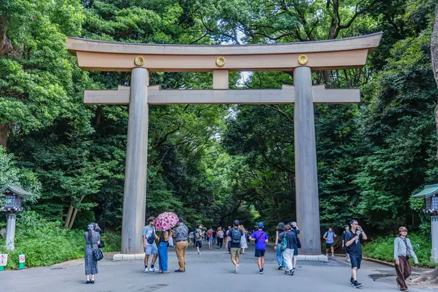 The great torii gate at Meiji Jingu