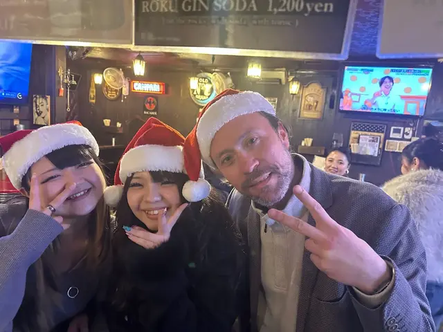 Holiday spirit at the bar — Tokyo has its festive side, too.